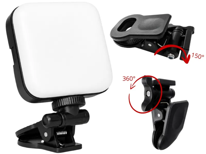 Мини RGB LED лампа за снимки и видео с щипка, 3000–6500 K — снимка 3