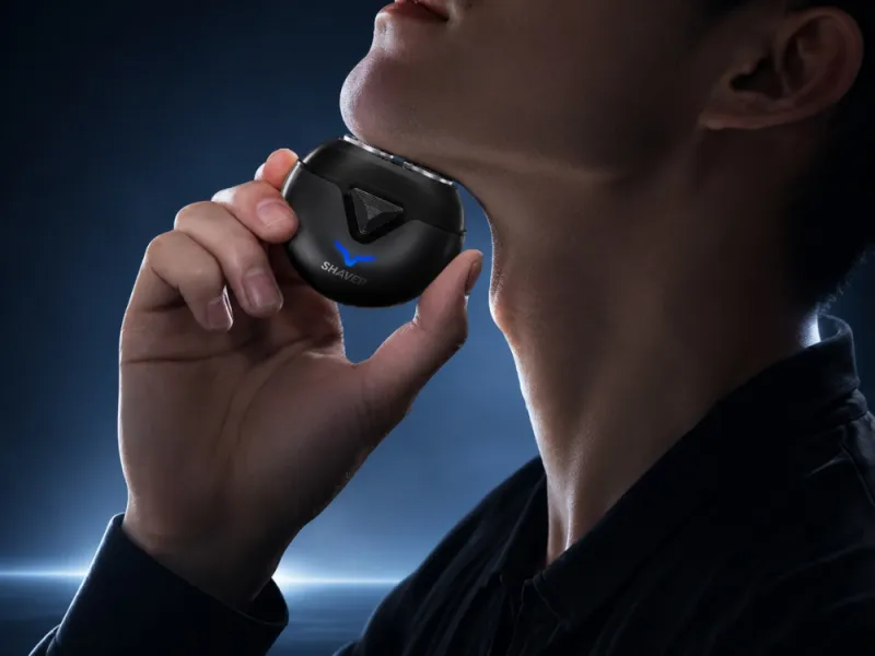 Мини електрическа самобръсначка USB-C с LED дисплей, черна — снимка 2