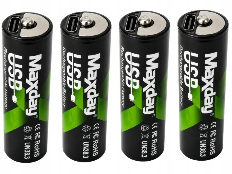 Акумулаторни батерии AA 1,5 V 1466 mAh с USB-C, 4 броя — снимка 3