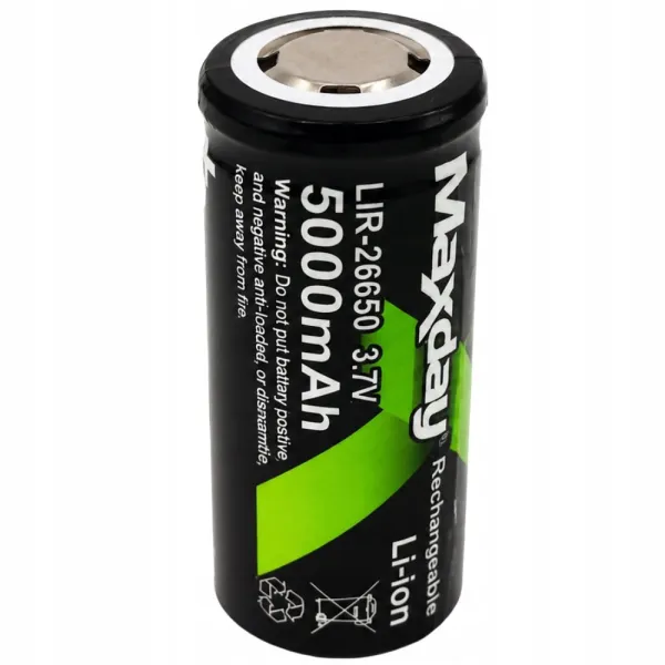 Литиево-йонна акумулаторна батерия 26650, 5000 mAh, 3,7 V