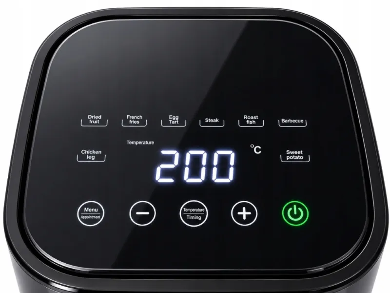 Еър фрайър 4 л, 1200 W, с тъчскрийн и 8 програми — снимка 2