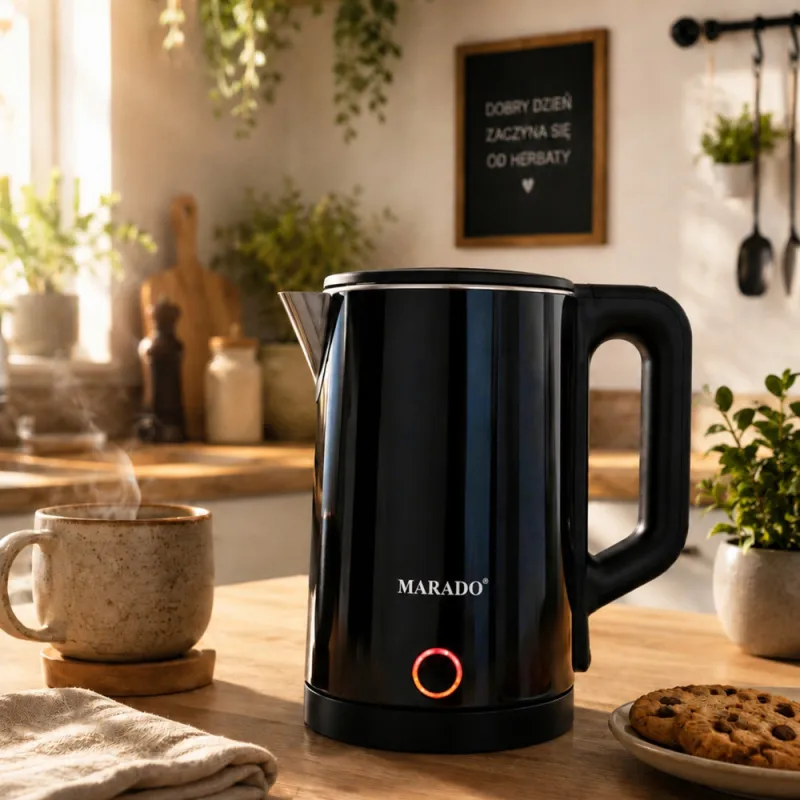 Електрическа кана 1,5 л, 1500 W, неръждаема стомана — снимка 3