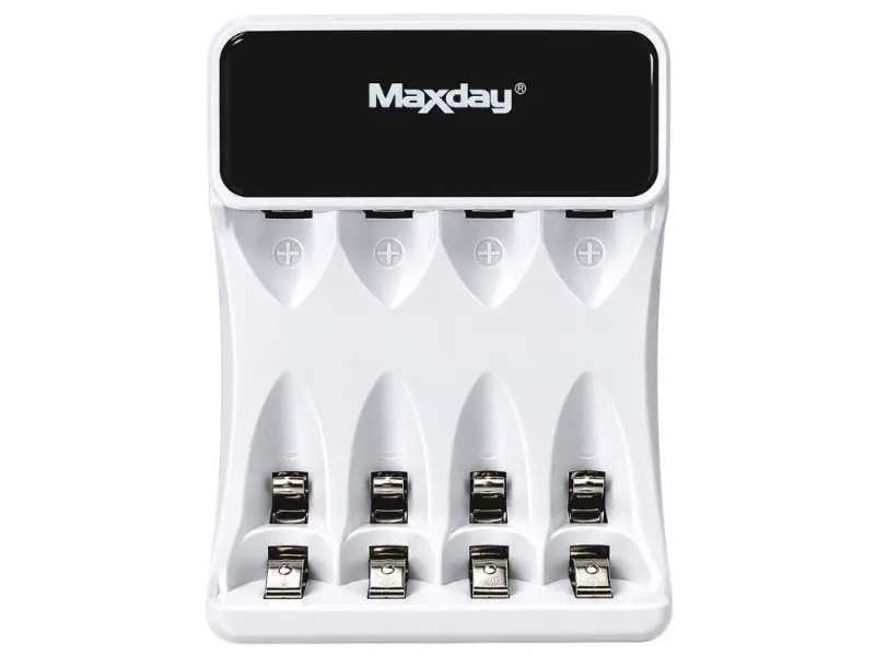 Зарядно за акумулаторни батерии AA и AAA с LCD и USB-C — снимка 2