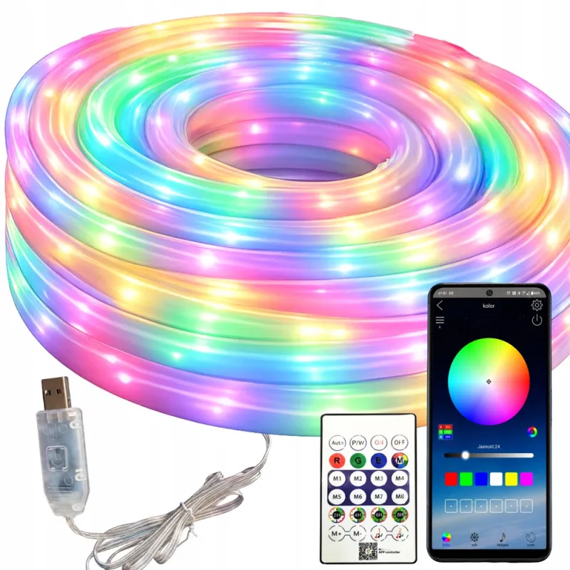RGBIC LED неонова лента 10 м с приложение