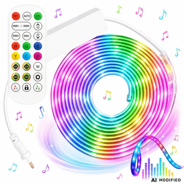Неонова RGB LED лента 10 м с Bluetooth и дистанционно