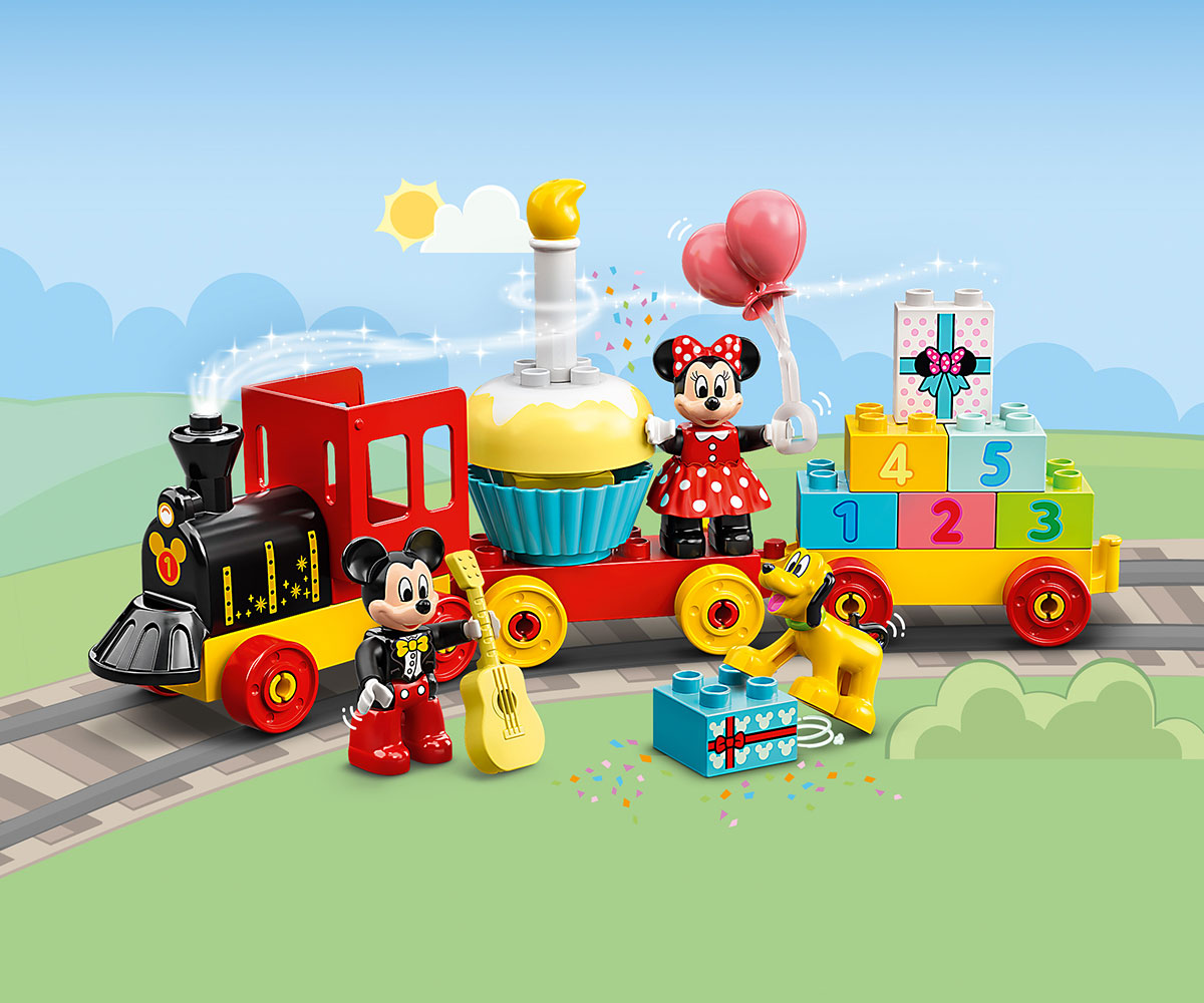Конструктор LEGO DUPLO 10941 Влак на Mickey и Minnie за рожден ден