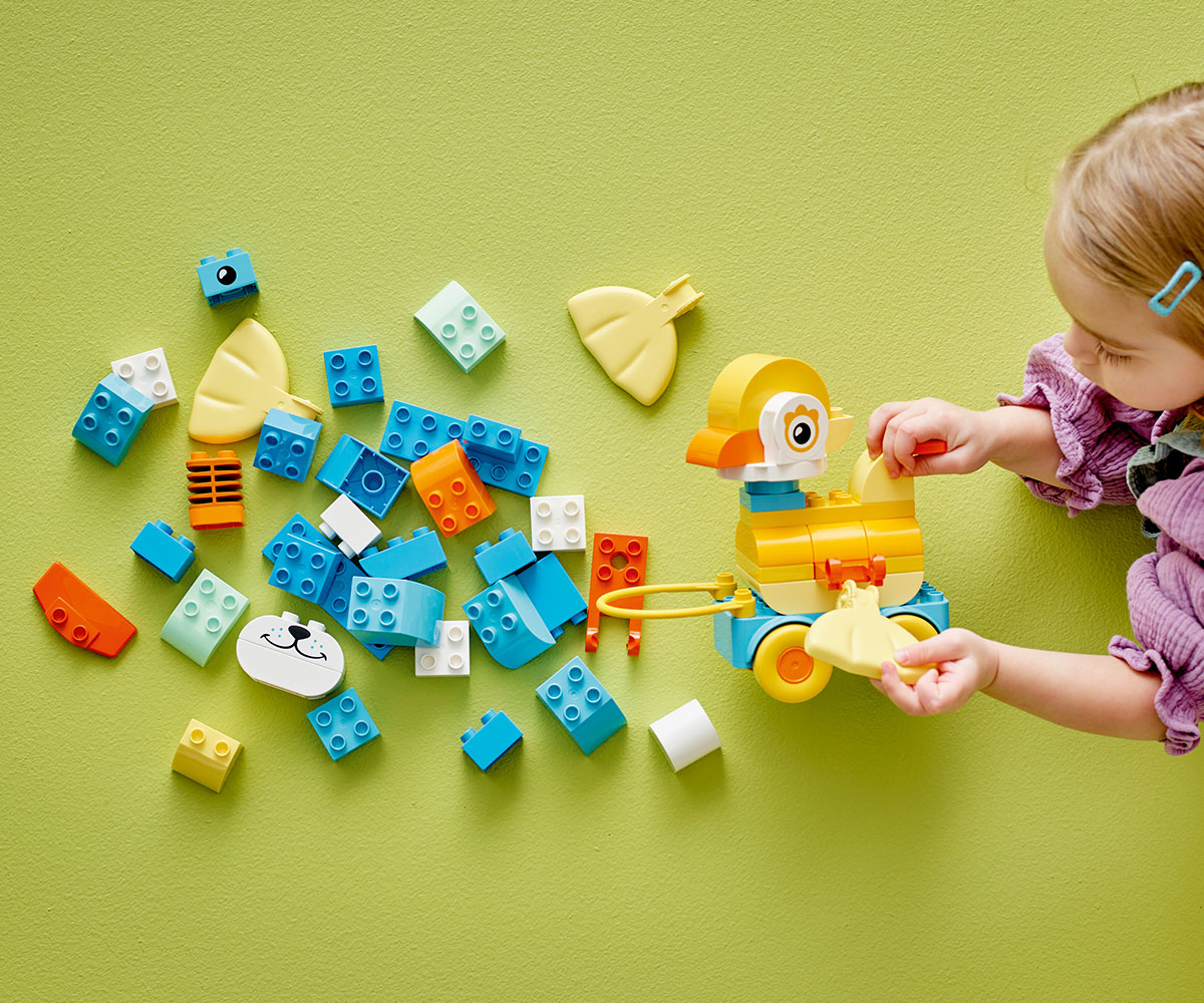 Конструктор LEGO DUPLO 10448 Животни на колела „3 в 1“, 58 части
