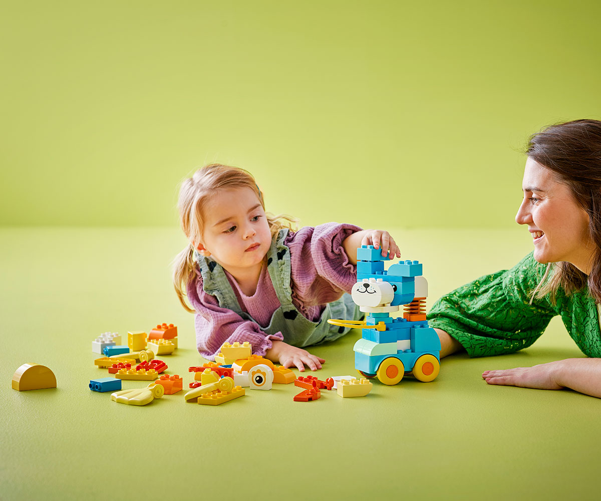 Конструктор LEGO DUPLO 10448 Животни на колела „3 в 1“, 58 части