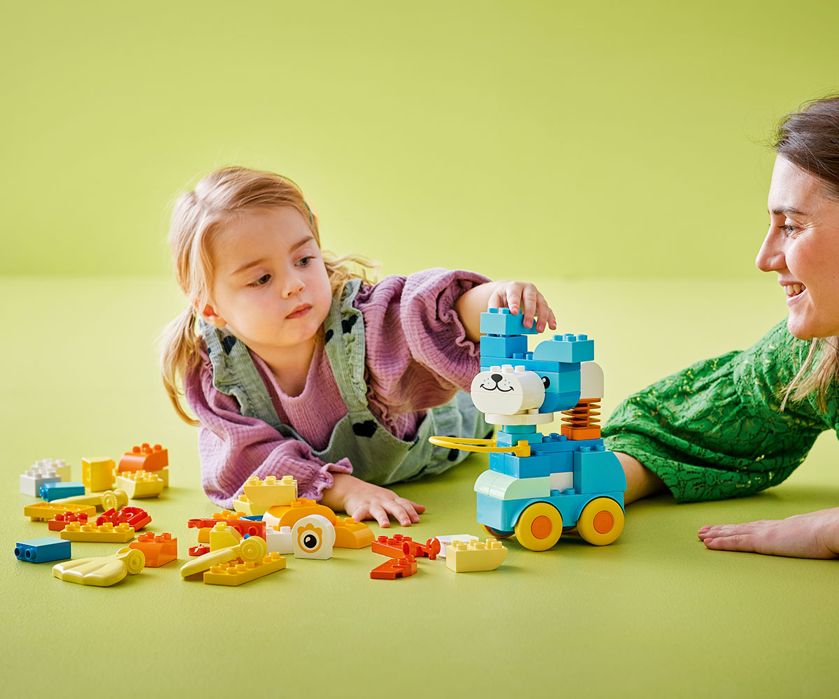 Конструктор LEGO DUPLO 10448 Животни на колела „3 в 1“, 58 части