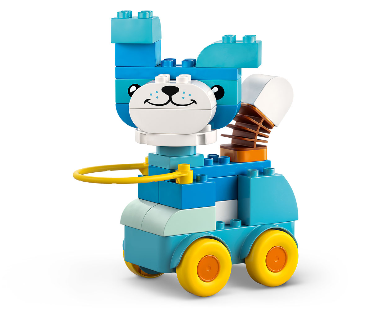 Конструктор LEGO DUPLO 10448 Животни на колела „3 в 1“, 58 части