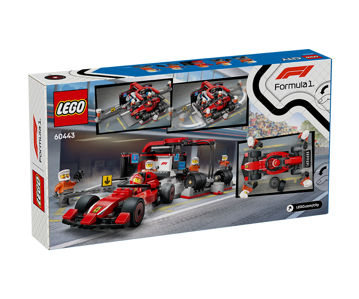 Конструктор LEGO City 60443 Питстоп и механици от F1 с кола Ferrari