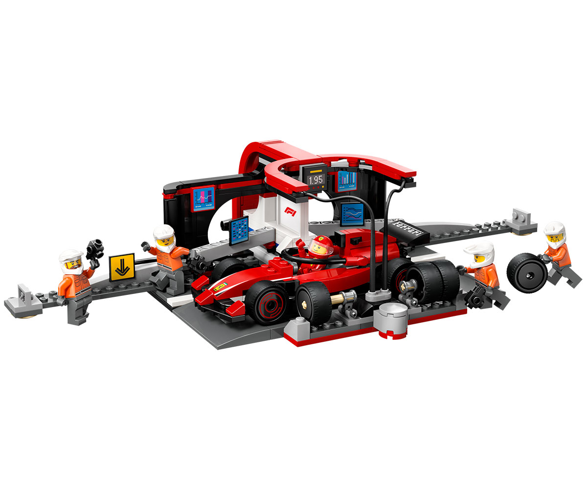 Конструктор LEGO City 60443 Питстоп и механици от F1 с кола Ferrari