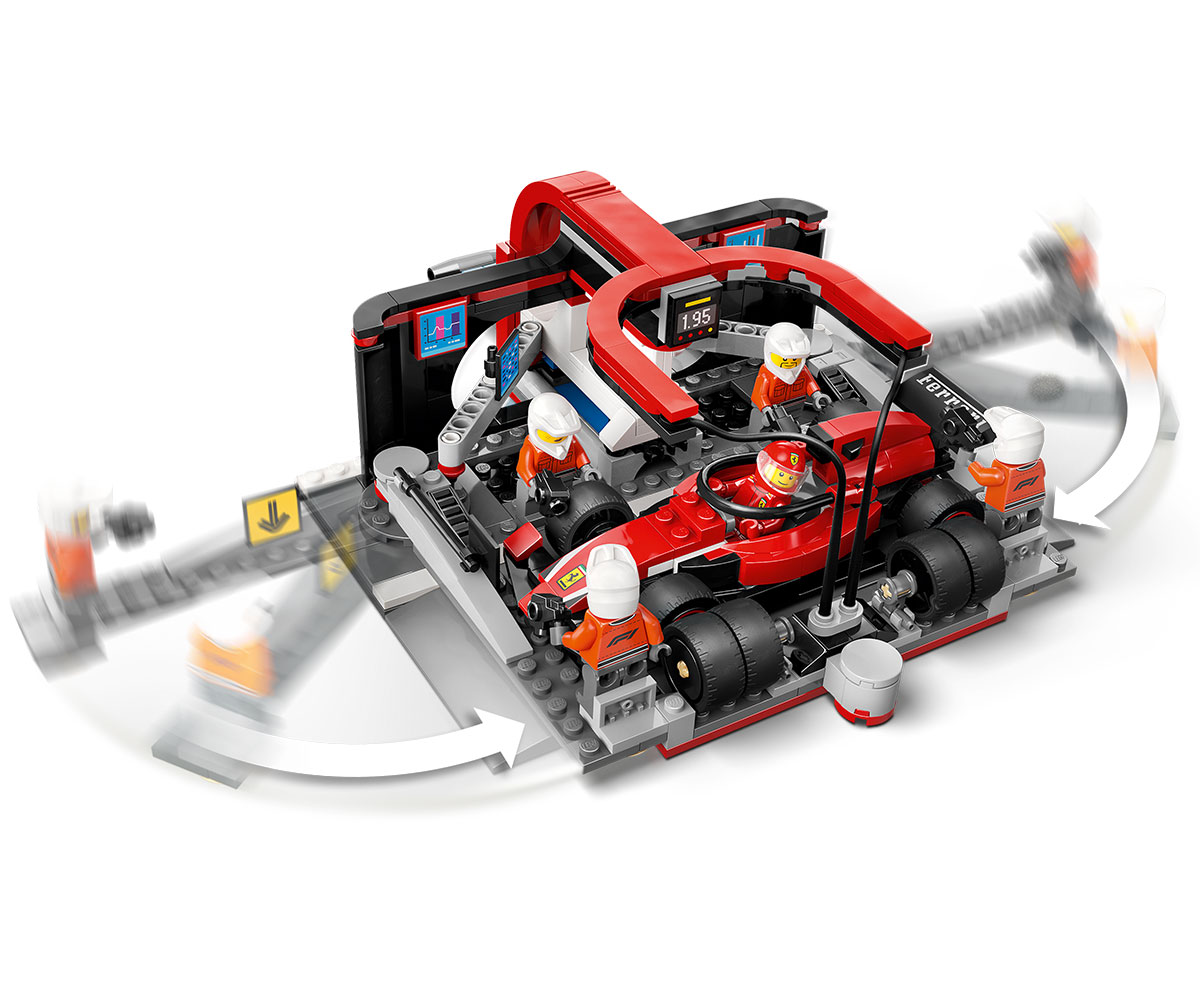 Конструктор LEGO City 60443 Питстоп и механици от F1 с кола Ferrari