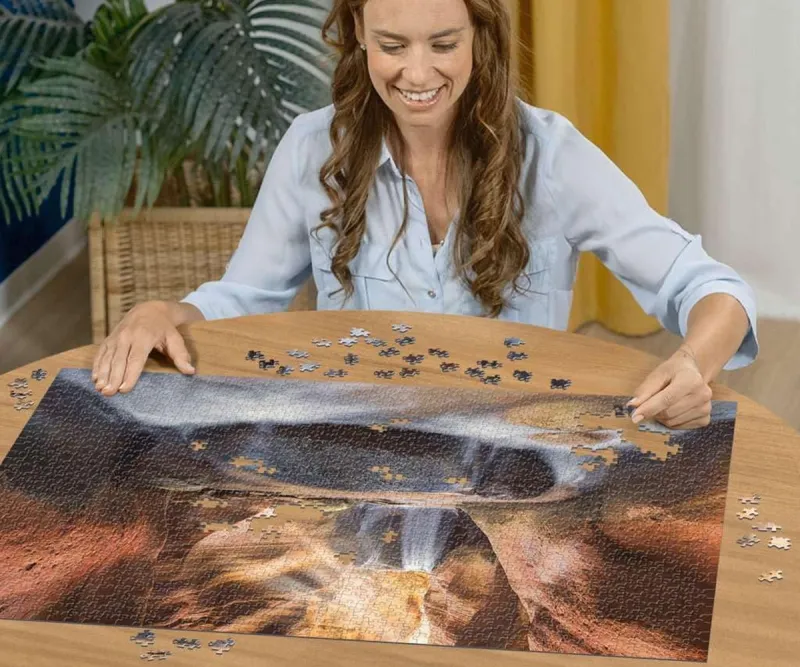 Пъзел Ravensburger 1500 части – Водопадът в Червения каньон