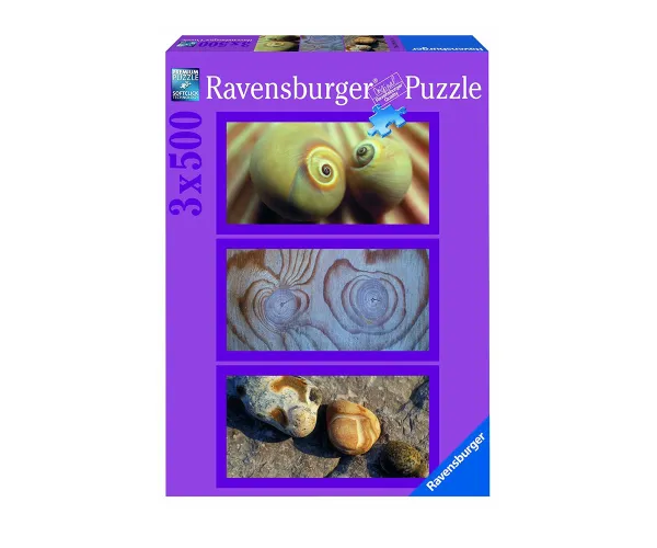 Пъзел Ravensburger 3 x 500 части – Красиви камъни