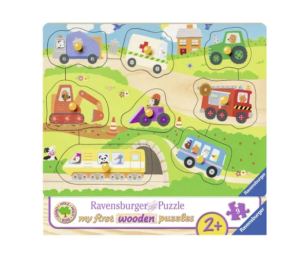 Моят първи пъзел Ravensburger 8 части – Любими превозни средства