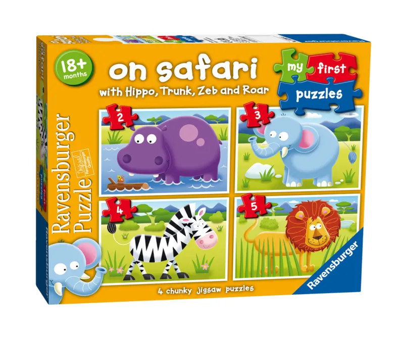 Първи пъзел Ravensburger 2/3/4/5 части – На сафари