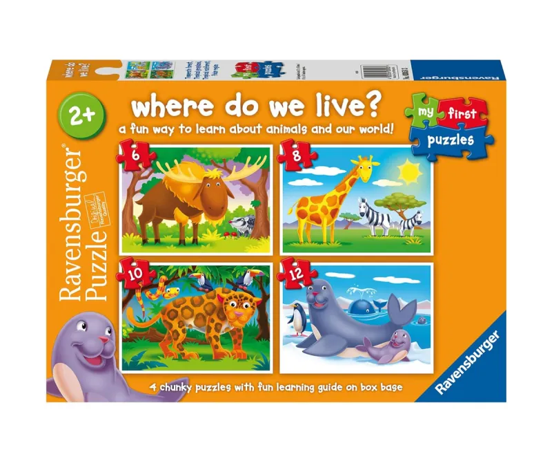 Първи пъзел Ravensburger 2/3/4/5 части – На сафари