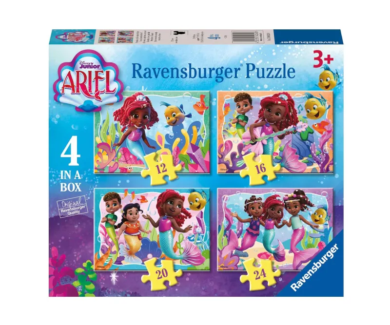 Пъзел Ravensburger 4 в 1 – Ариел, 12/16/20/24 части