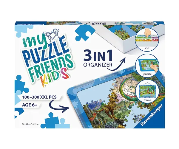Органайзер за пъзели Ravensburger 3 в 1, син