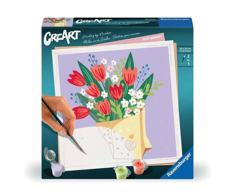 Рисуване по номера Ravensburger CreArt – Букет от лалета