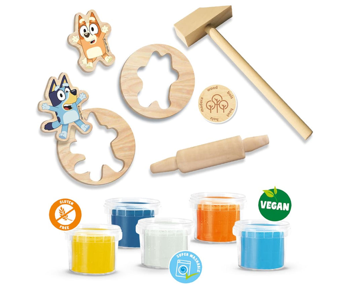 Пластелин SES Bluey – мега комплект 5х90 г с формички