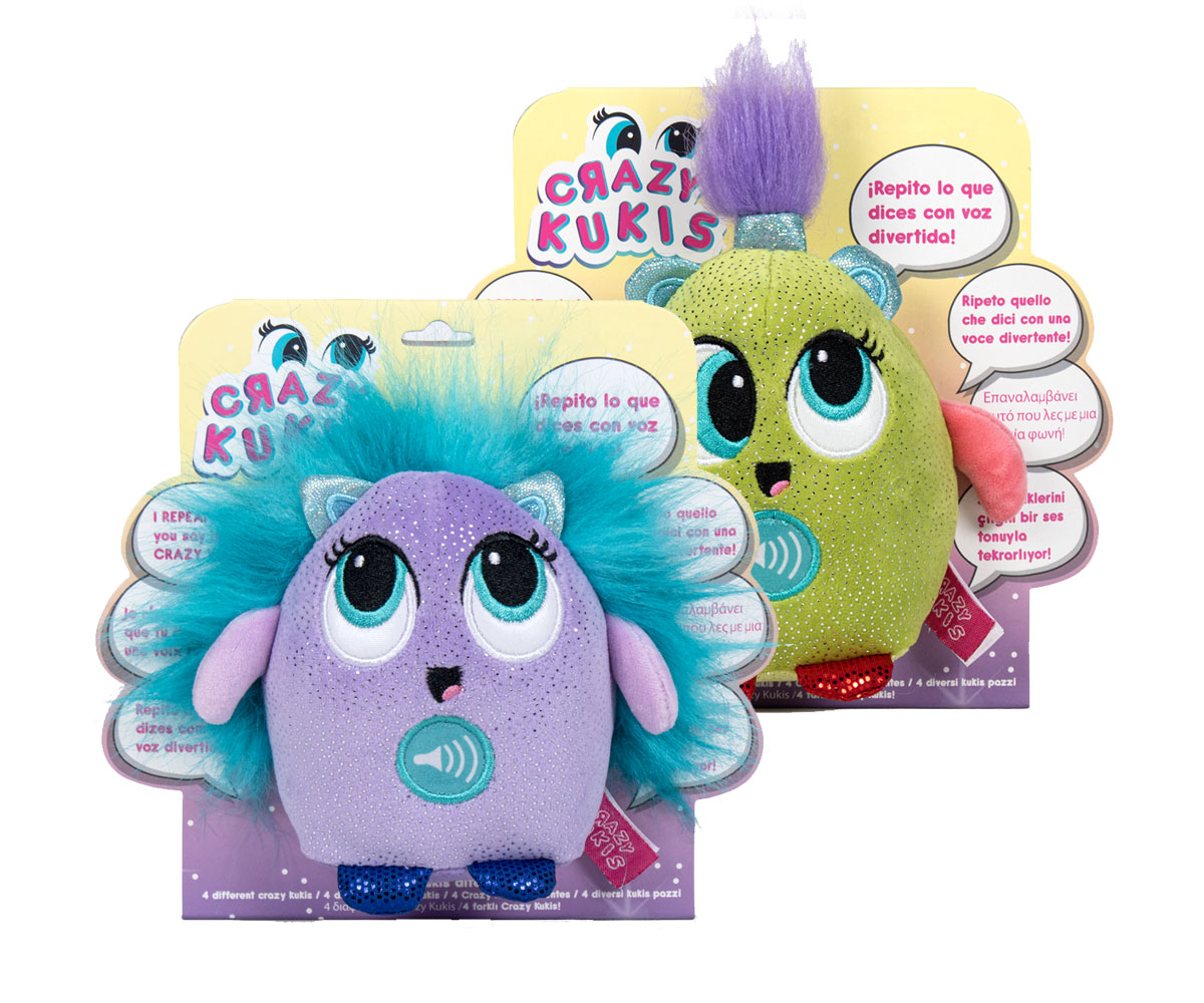 Плюшена играчка Crazy Kukis с весело гласче, 27 см