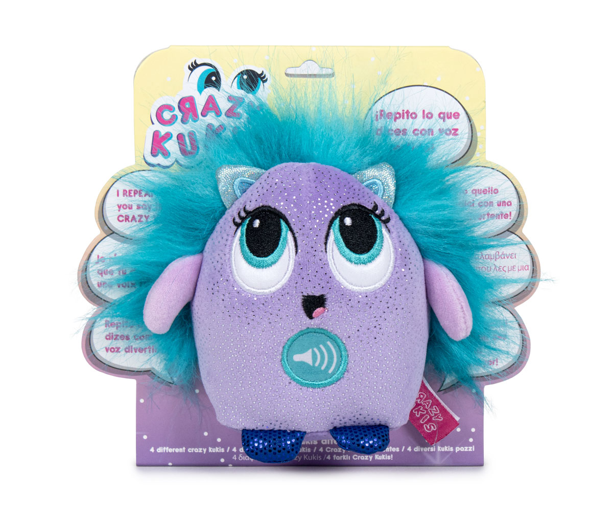 Плюшена играчка Crazy Kukis с весело гласче, 27 см