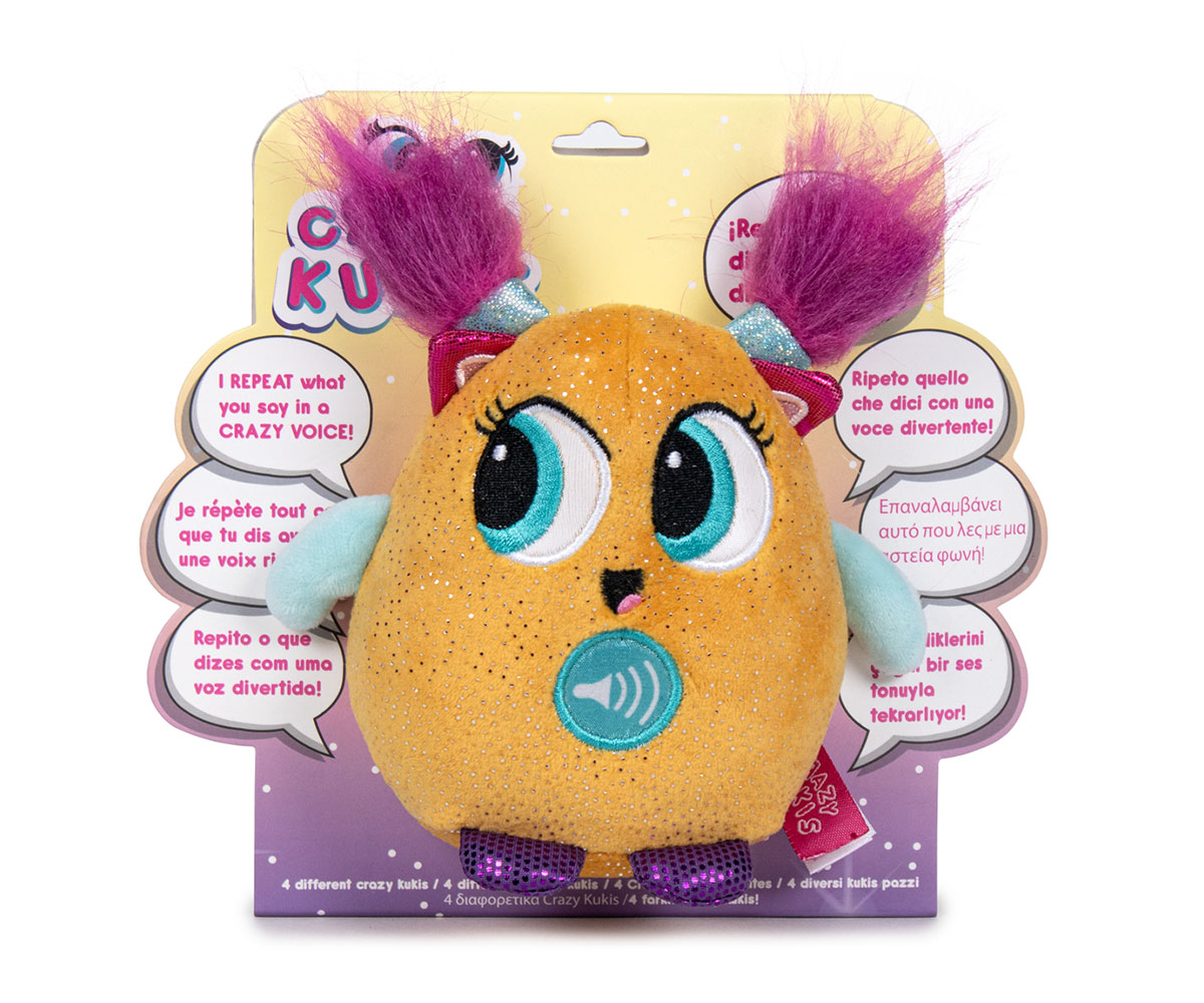 Плюшена играчка Crazy Kukis с весело гласче, 27 см