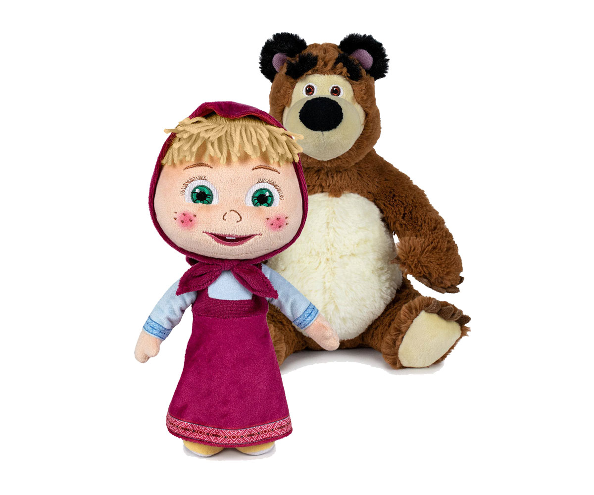 Плюшена играчка Маша и Мечока, 20 см