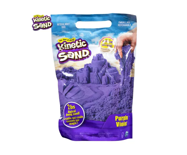 Кинетичен пясък Kinetic Sand – лилав, пликче 0,907 кг