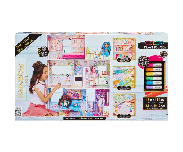 Имение за кукли MGA Rainbow High Color & Play, 3 етажа