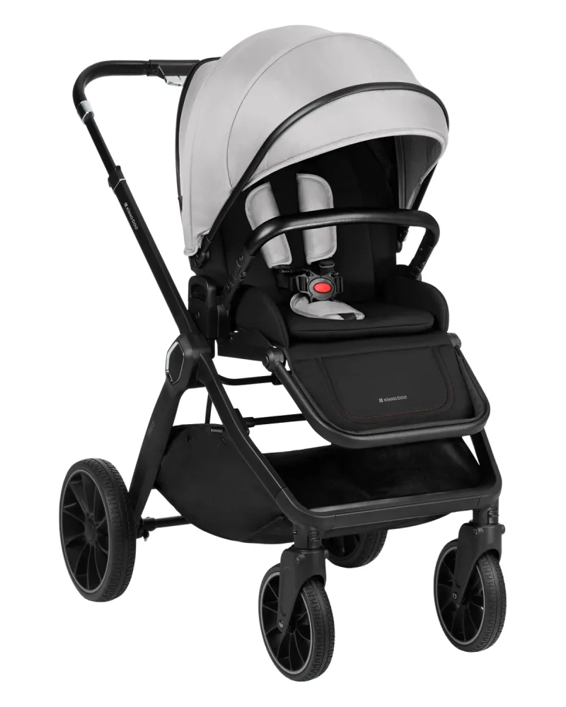 Комбинирана количка 2в1 с кош за новородено Tiffany Light Grey 2024