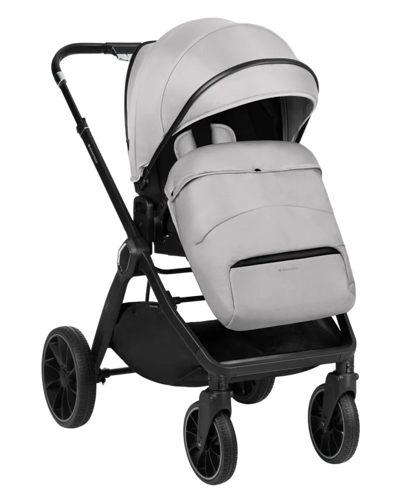 Комбинирана количка 2в1 с кош за новородено Tiffany Light Grey 2024