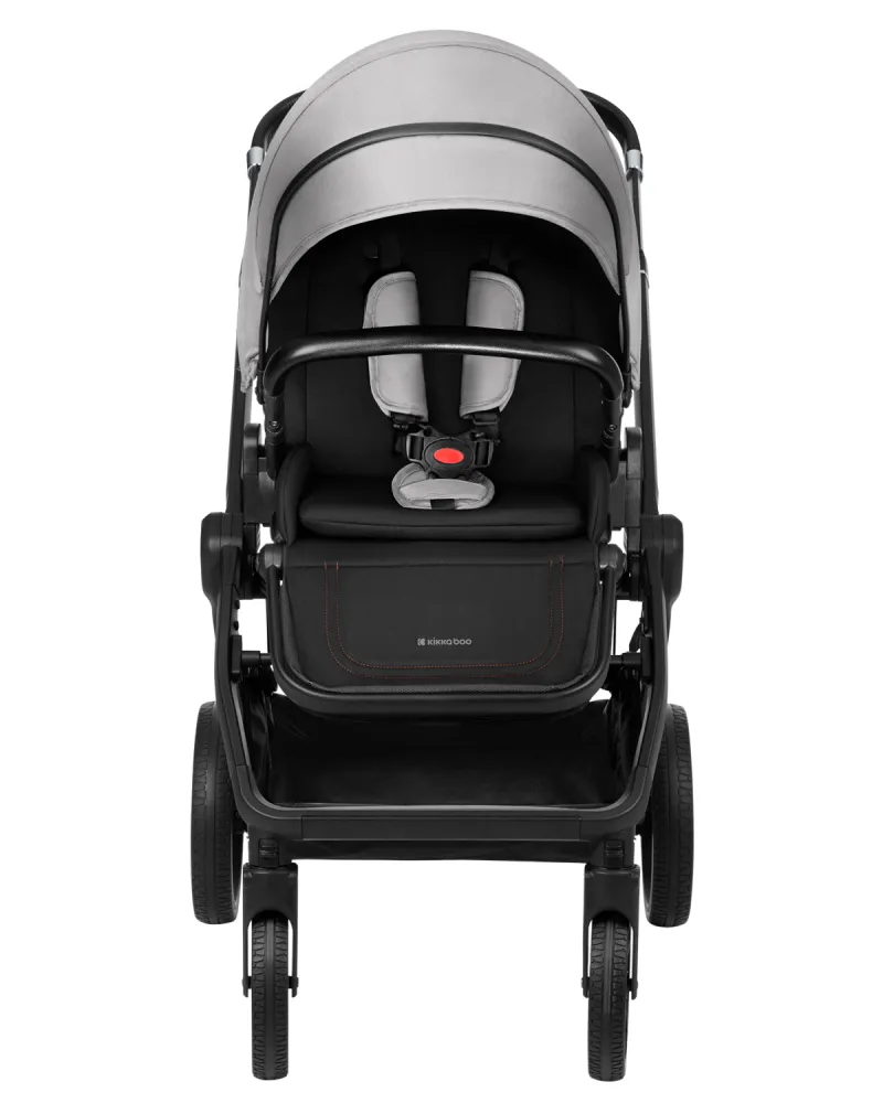 Комбинирана количка 2в1 с кош за новородено Tiffany Light Grey 2024