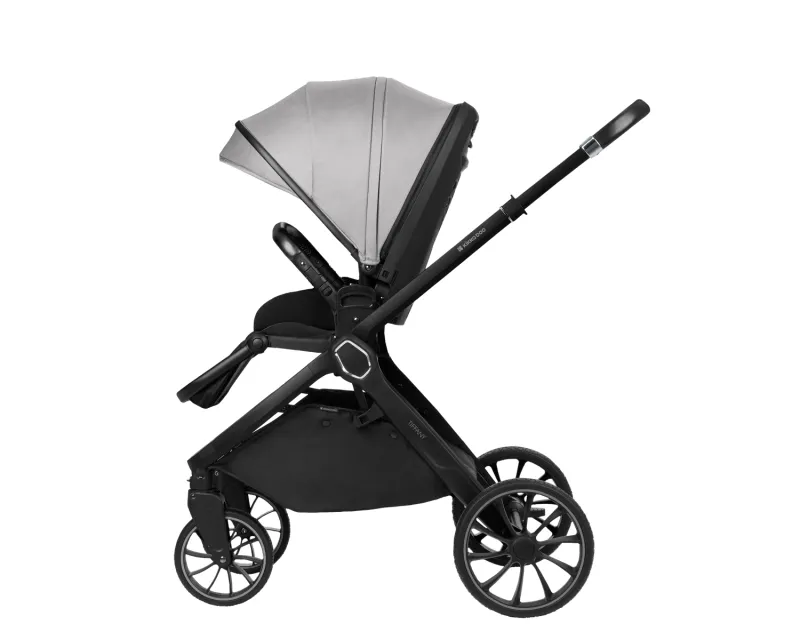 Комбинирана количка 2в1 с кош за новородено Tiffany Light Grey 2024