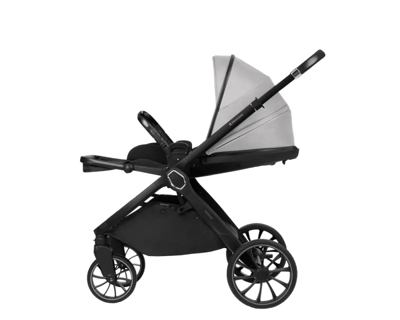 Комбинирана количка 2в1 с кош за новородено Tiffany Light Grey 2024
