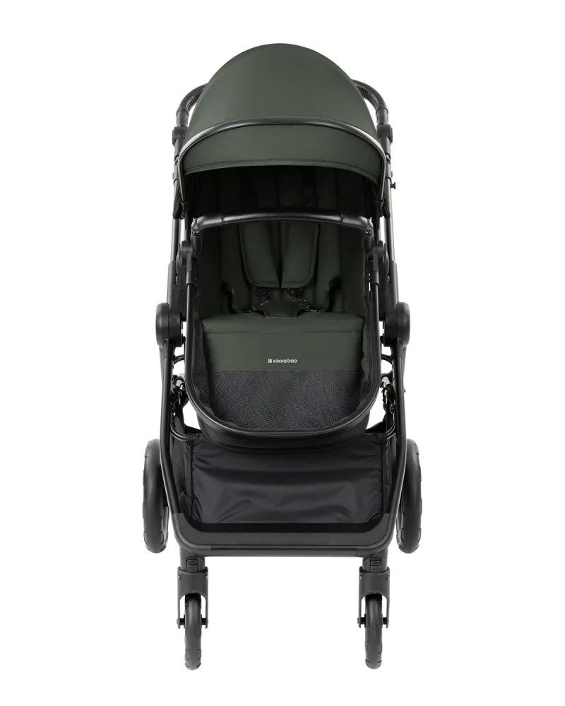 Комбинирана количка 3в1 с кош за новородено Ava Army Green