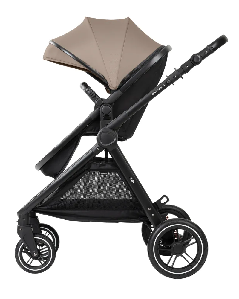 Комбинирана количка 3в1 с кош за новородено Ava Beige