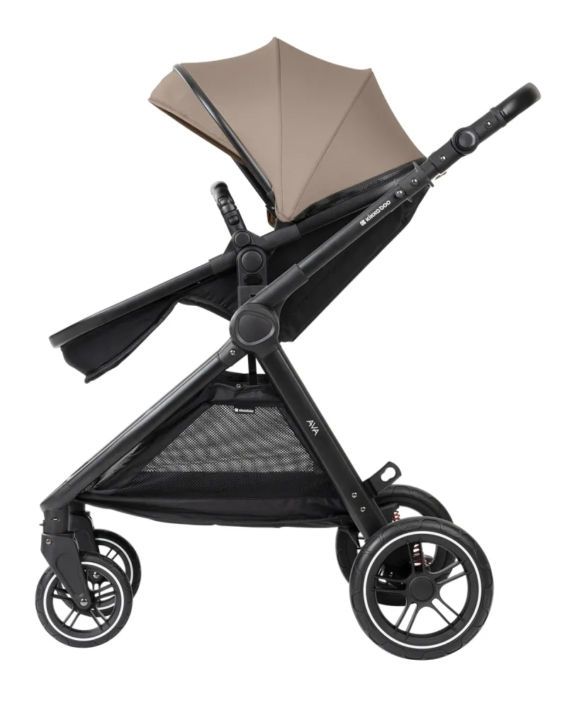 Комбинирана количка 3в1 с кош за новородено Ava Beige