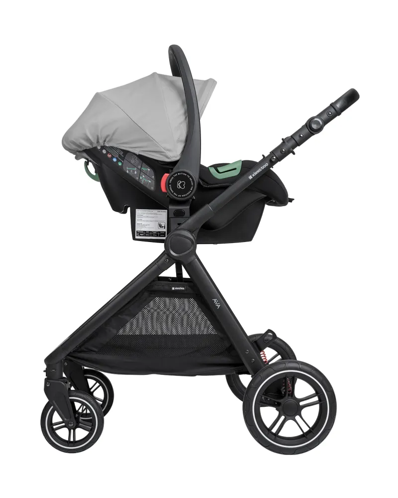 Комбинирана количка 3в1 с кош за новородено Ava Grey