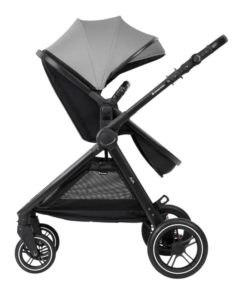 Комбинирана количка 3в1 с кош за новородено Ava Grey