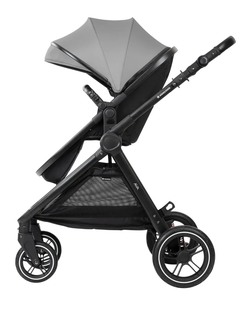 Комбинирана количка 3в1 с кош за новородено Ava Grey