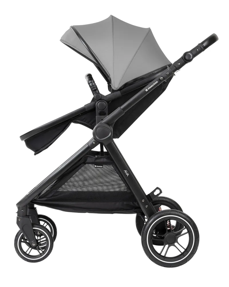 Комбинирана количка 3в1 с кош за новородено Ava Grey