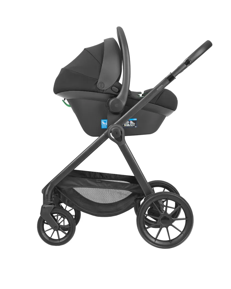 Комбинирана количка 3в1 с кош за новородено Modena Black 2027
