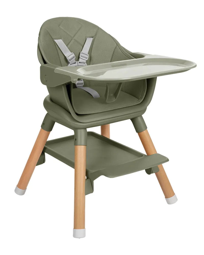 Стол за хранене 6в1 Woody Army Green