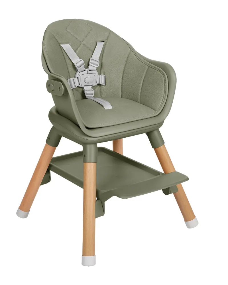 Стол за хранене 6в1 Woody Army Green