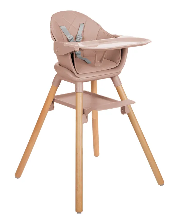 Стол за хранене 6в1 Woody Pink