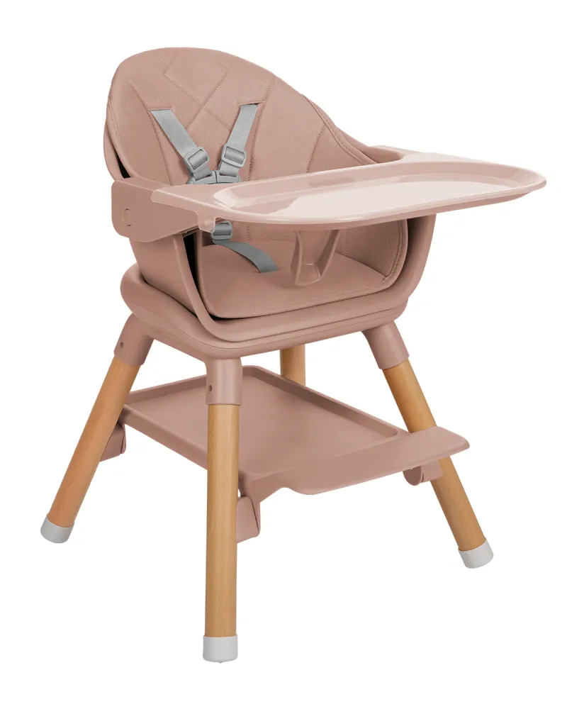 Стол за хранене 6в1 Woody Pink