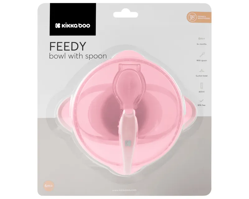 Купа с лъжица Feedy Pink